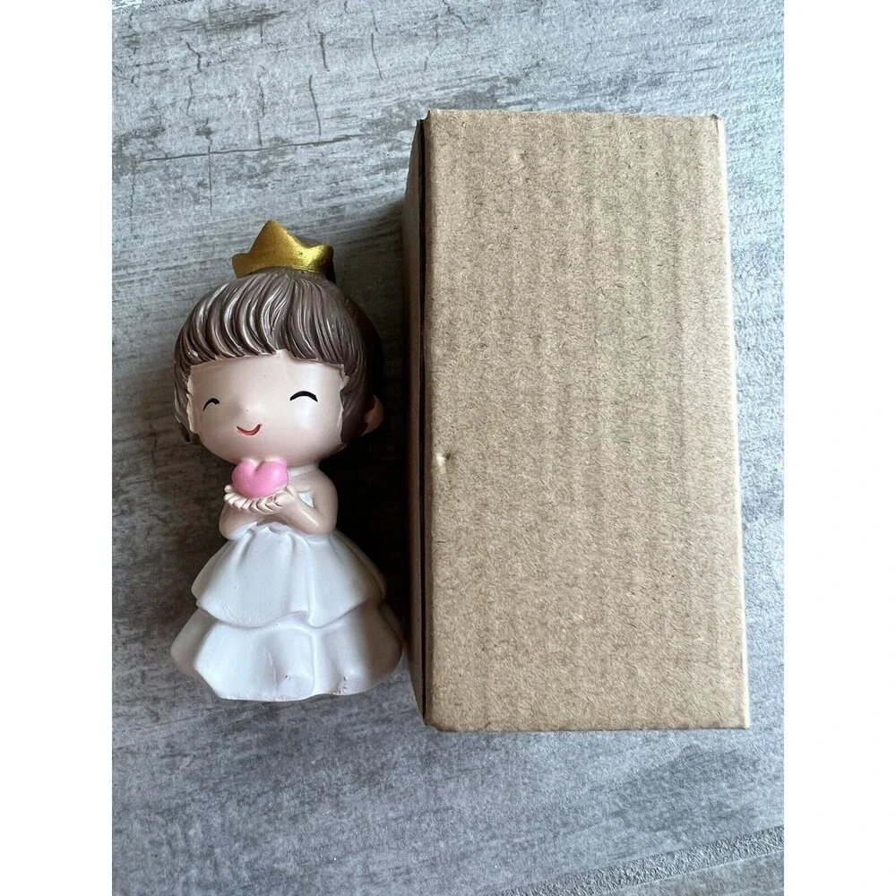 Princess & Prince Cake Decor Topper Wedding Anniversary Figurine Ornament NEW